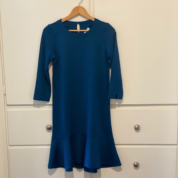 J Jill, Ponte Dress 3/4 Sleeve ,Oxfblu,XS - Picture 2 of 9